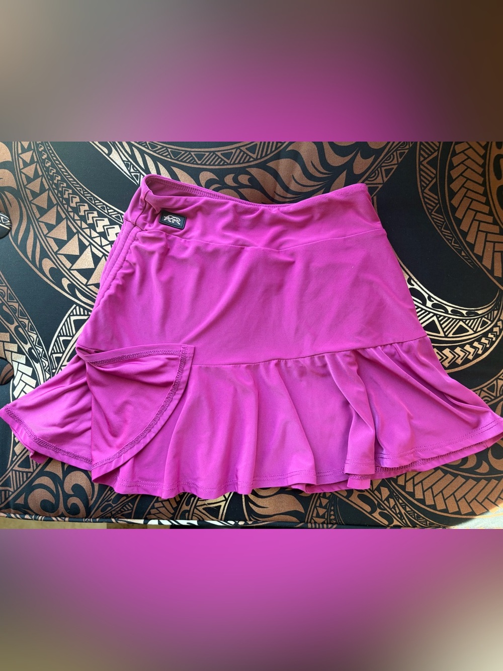 Girls' Pink Dance Skirt with Ruffle Hem